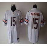 nike nfl jerseys chicago bears #15 marshall white[Elite 50th Patch]