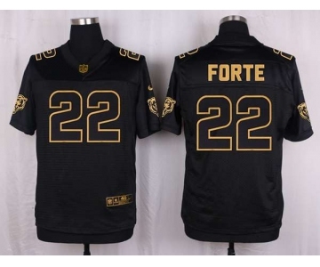 nike nfl jerseys chicago bears #22 matt forte black gold collection[Elite]