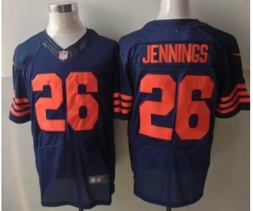 nike nfl jerseys chicago bears #26 tim jennings blue[Elite][number orange]