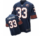 nike nfl jerseys chicago bears #33 Jeremy Langford Throwback blue[Elite]