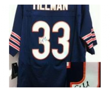 nike nfl jerseys chicago bears #33 charles tillman blue [ Elite signature]