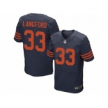 nike nfl jerseys chicago bears #33 jeremy langford blue[Elite orange number][langford]