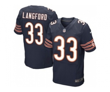 nike nfl jerseys chicago bears #33 jeremy langford blue[Elite][langford]