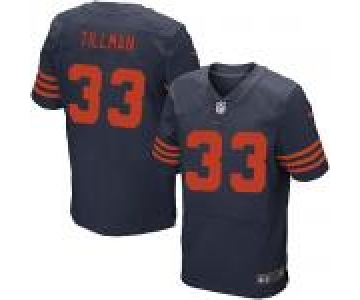 nike nfl jerseys chicago bears #33 tillman blue[Elite orange number]