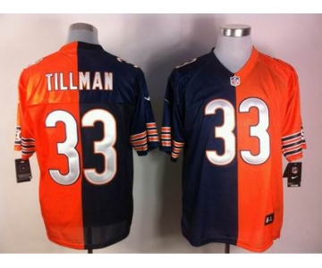 nike nfl jerseys chicago bears #33 tillman orange-blue[Elite split]