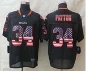 nike nfl jerseys chicago bears #34 payton black[Elite USA flag fashion]