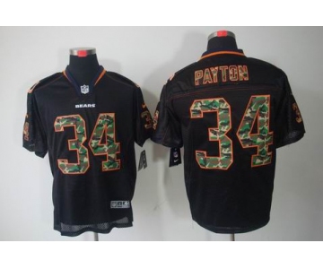 nike nfl jerseys chicago bears #34 payton black[camo fashion Elite]