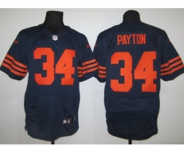 nike nfl jerseys chicago bears #34 payton blue[Elite orange number]