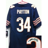 nike nfl jerseys chicago bears #34 payton blue[Elite signature]