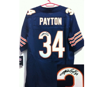 nike nfl jerseys chicago bears #34 payton blue[Elite signature]