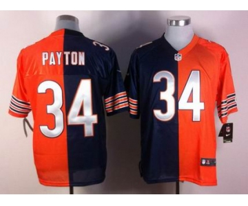 nike nfl jerseys chicago bears #34 payton orange-blue[Elite split]