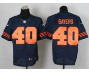 nike nfl jerseys chicago bears #40 sayers blue[Elite][number orange]