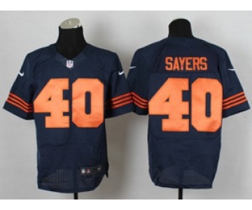 nike nfl jerseys chicago bears #40 sayers blue[Elite][number orange]