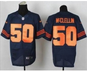 nike nfl jerseys chicago bears #50 mcclellin blue[Elite][number orange][mcclellin]