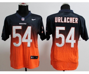 nike nfl jerseys chicago bears #54 urlacher blue-orange[Elite drift fashion][second version]