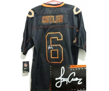 nike nfl jerseys chicago bears #6 cutler black[Elite lights out signature]