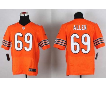 nike nfl jerseys chicago bears #69 allen orange[Elite]