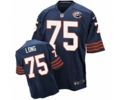 nike nfl jerseys chicago bears #75 Kyle Long Throwback blue[Elite]