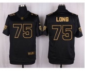 nike nfl jerseys chicago bears #75 long black gold collection[Elite]