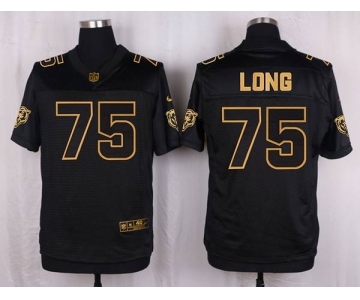 nike nfl jerseys chicago bears #75 long black gold collection[Elite]