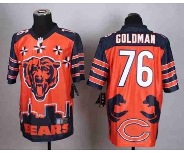 nike nfl jerseys chicago bears #76 goldman noble fashion[2015 Elite]