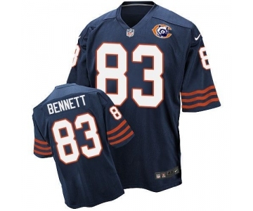 nike nfl jerseys chicago bears #83 Martellus Bennett Throwback blue[Elite]