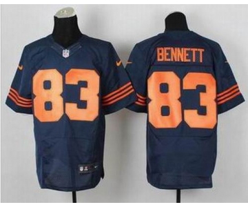 nike nfl jerseys chicago bears #83 bennett blue[Elite][number orange]