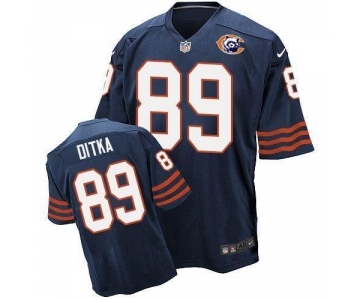 nike nfl jerseys chicago bears #89 Mike Ditka Throwback blue[Elite]