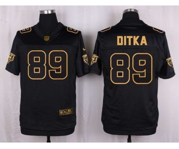 nike nfl jerseys chicago bears #89 mike ditka black gold collection[Elite]