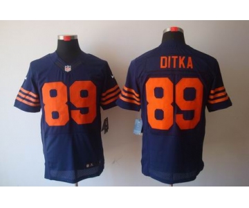 nike nfl jerseys chicago bears #89 mike ditka blue[Elite orange number]