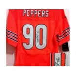 nike nfl jerseys chicago bears #90 julius peppers orange[ Elite signature]