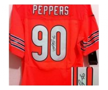 nike nfl jerseys chicago bears #90 julius peppers orange[ Elite signature]