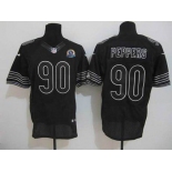 nike nfl jerseys chicago bears #90 peppers black[Elite 50th Patch]