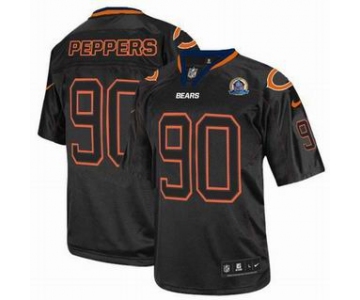 nike nfl jerseys chicago bears #90 peppers black[Elite lights out 50th Patch]