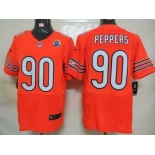 nike nfl jerseys chicago bears #90 peppers orange[Elite 50th Patch]