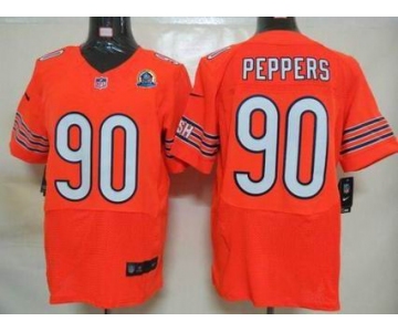 nike nfl jerseys chicago bears #90 peppers orange[Elite 50th Patch]