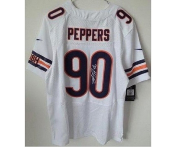 nike nfl jerseys chicago bears #90 peppers white[Elite signature]