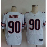 nike nfl jerseys chicago bears #90 ratliff white[Elite][ratliff]