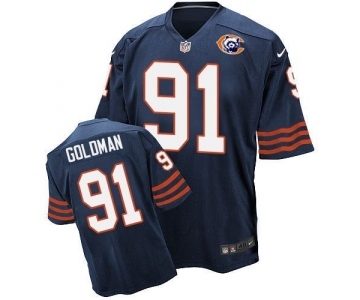 nike nfl jerseys chicago bears #91 Eddie Goldman Throwback blue[Elite]