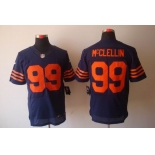 nike nfl jerseys chicago bears #99 mcclellin blue[Elite orange number]