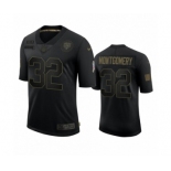 Chicago Bears #32 David Montgomery Black 2020 Salute To Service Limited Jersey