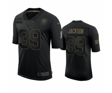 Chicago Bears #39 Eddie Jackson Black 2020 Salute To Service Limited Jersey