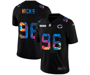 Chicago Bears #96 Akiem Hicks Men's Nike Multi-Color Black 2020 NFL Crucial Catch Vapor Untouchable Limited Jersey