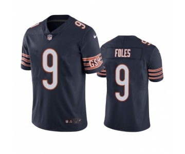 Men Nick #9 Foles Chicago Bears Navy Vapor Limited Jersey