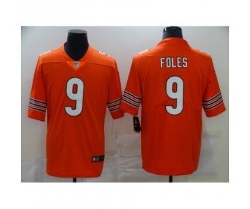 Men Nick #9 Foles Chicago Bears orange Vapor Limited Jersey