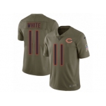 Men Nike Chicago Bears #11 Kevin White Limited Olive 2017 Salute to Service NFL Jersey