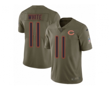 Men Nike Chicago Bears #11 Kevin White Limited Olive 2017 Salute to Service NFL Jersey