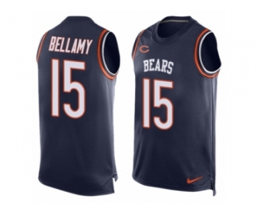 Men Nike Chicago Bears #15 Josh Bellamy Limited Navy Blue Player Name & Number Tank Top NFL Jersey