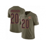 Men Nike Chicago Bears #20 Prince Amukamara Limited Olive 2017 Salute to Service NFL Jersey