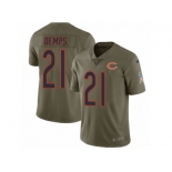 Men Nike Chicago Bears #21 Quintin Demps Limited Olive 2017 Salute to Service NFL Jersey